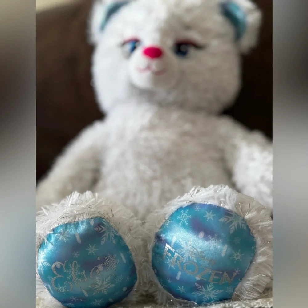 Build-A-Bear Disney Frozen Elsa White Magical Sparkle Teddy Bear – Rare ❄️✨ - Picture 2 of 2
